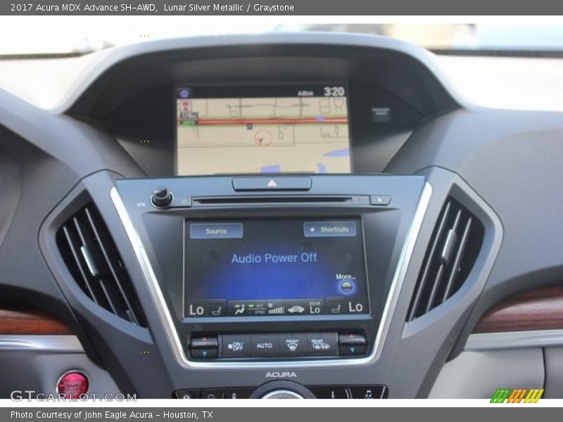 Lunar Silver Metallic / Graystone 2017 Acura MDX Advance SH-AWD