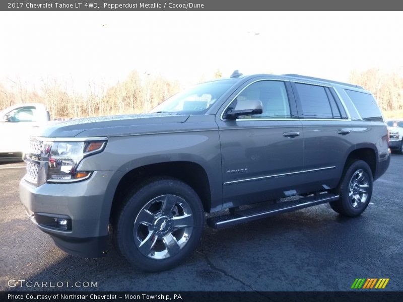 Pepperdust Metallic / Cocoa/Dune 2017 Chevrolet Tahoe LT 4WD