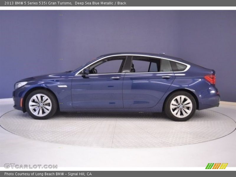 Deep Sea Blue Metallic / Black 2013 BMW 5 Series 535i Gran Turismo
