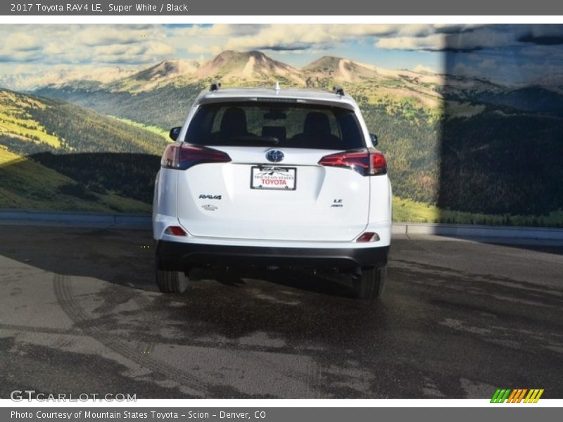 Super White / Black 2017 Toyota RAV4 LE