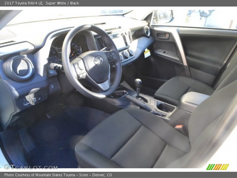 Super White / Black 2017 Toyota RAV4 LE