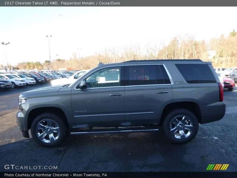 Pepperdust Metallic / Cocoa/Dune 2017 Chevrolet Tahoe LT 4WD