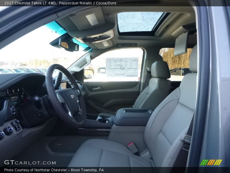 Pepperdust Metallic / Cocoa/Dune 2017 Chevrolet Tahoe LT 4WD