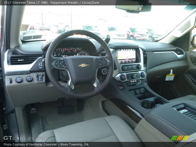 Pepperdust Metallic / Cocoa/Dune 2017 Chevrolet Tahoe LT 4WD