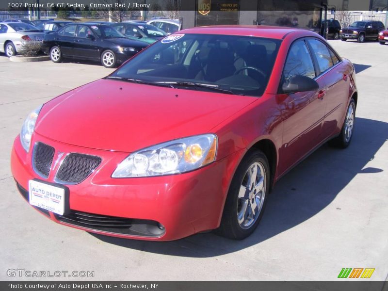 Crimson Red / Ebony 2007 Pontiac G6 GT Sedan