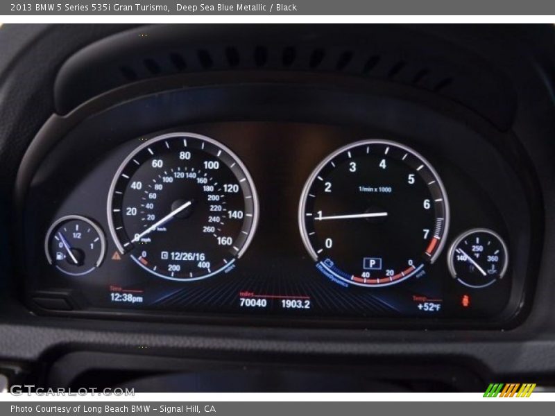 Deep Sea Blue Metallic / Black 2013 BMW 5 Series 535i Gran Turismo