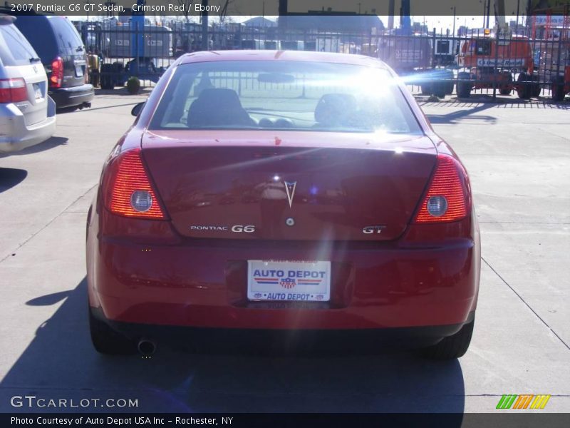 Crimson Red / Ebony 2007 Pontiac G6 GT Sedan