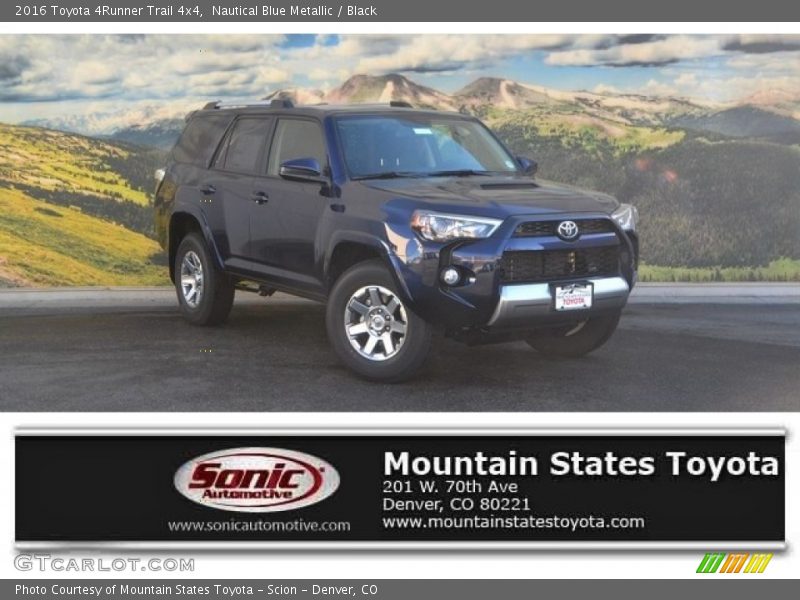 Nautical Blue Metallic / Black 2016 Toyota 4Runner Trail 4x4