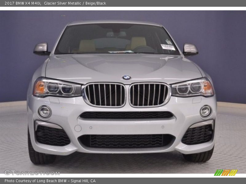 Glacier Silver Metallic / Beige/Black 2017 BMW X4 M40i