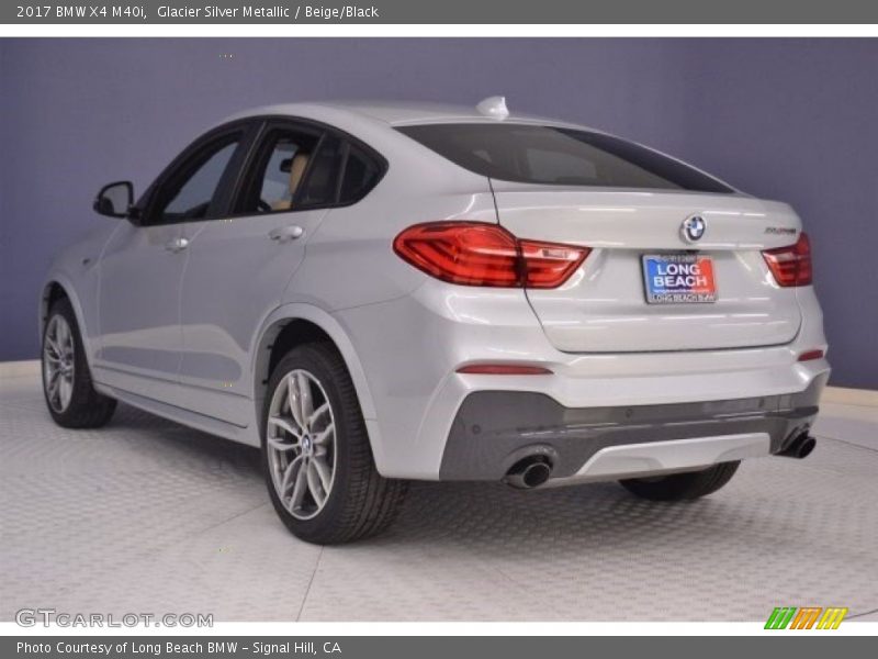 Glacier Silver Metallic / Beige/Black 2017 BMW X4 M40i