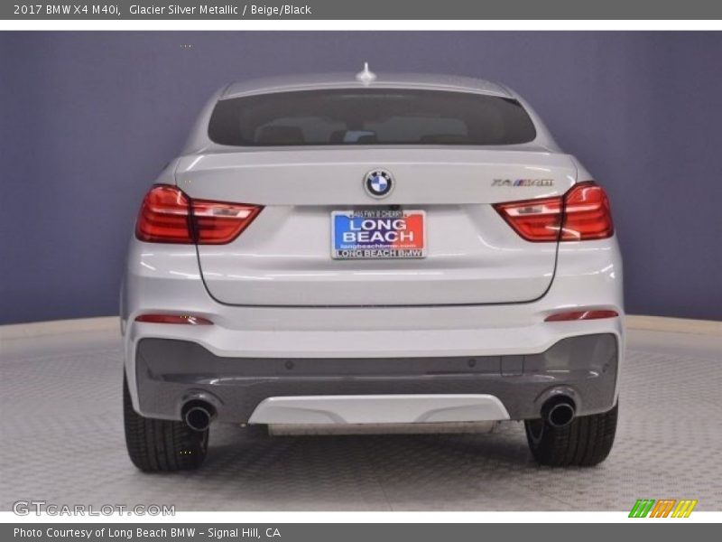 Glacier Silver Metallic / Beige/Black 2017 BMW X4 M40i