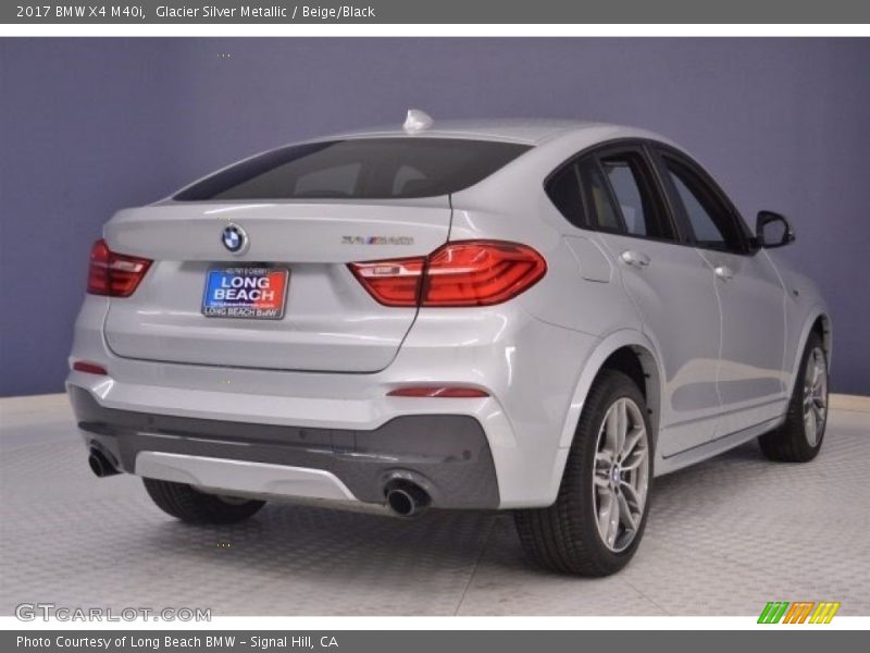 Glacier Silver Metallic / Beige/Black 2017 BMW X4 M40i