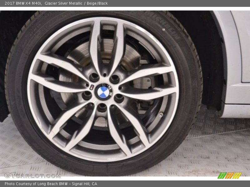 Glacier Silver Metallic / Beige/Black 2017 BMW X4 M40i