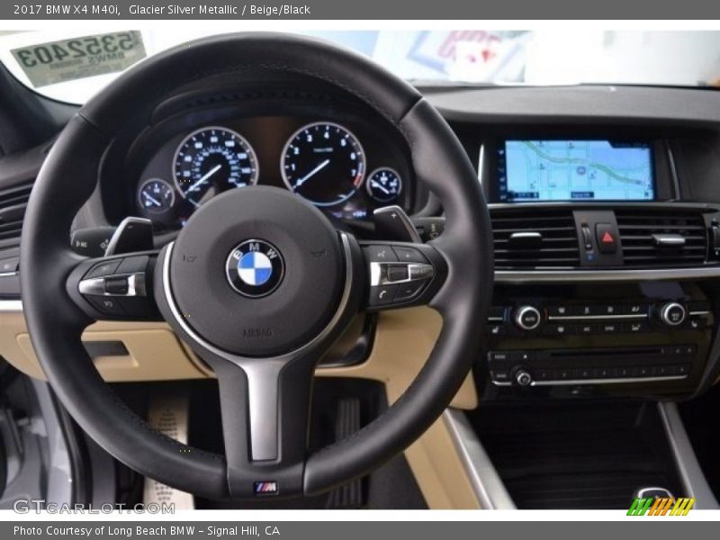 Glacier Silver Metallic / Beige/Black 2017 BMW X4 M40i
