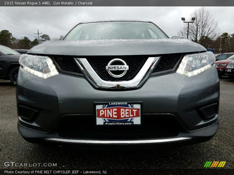 Gun Metallic / Charcoal 2015 Nissan Rogue S AWD