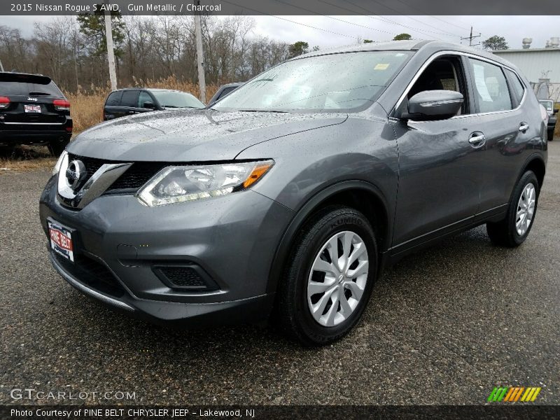 Gun Metallic / Charcoal 2015 Nissan Rogue S AWD