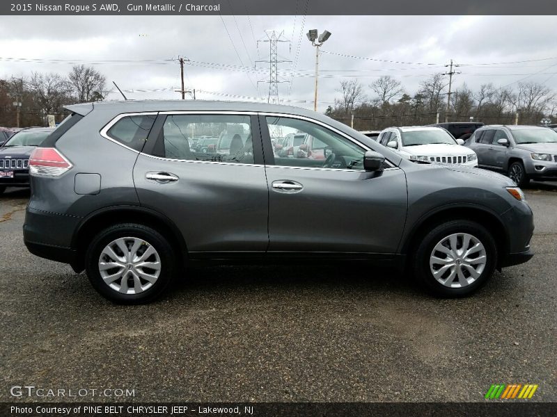 Gun Metallic / Charcoal 2015 Nissan Rogue S AWD