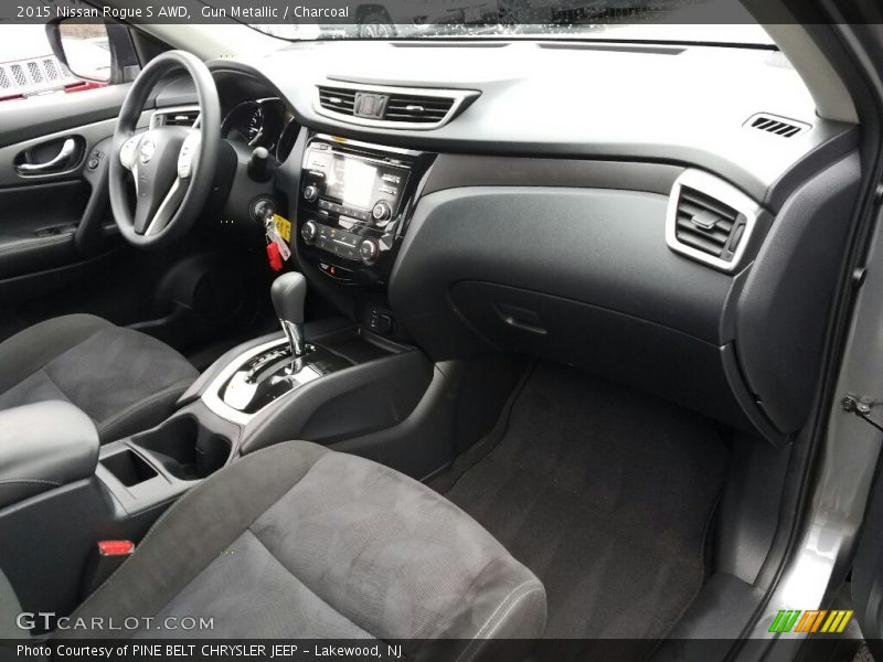 Gun Metallic / Charcoal 2015 Nissan Rogue S AWD