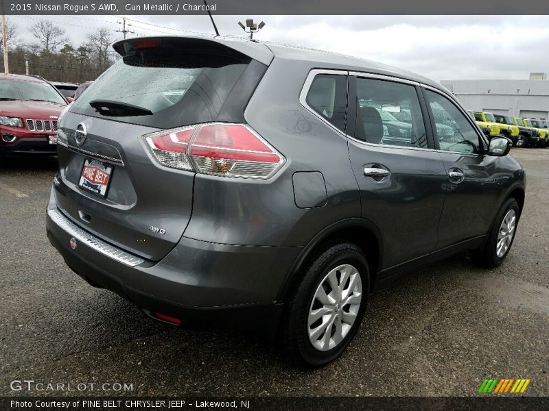 Gun Metallic / Charcoal 2015 Nissan Rogue S AWD