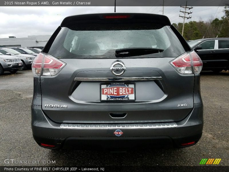 Gun Metallic / Charcoal 2015 Nissan Rogue S AWD