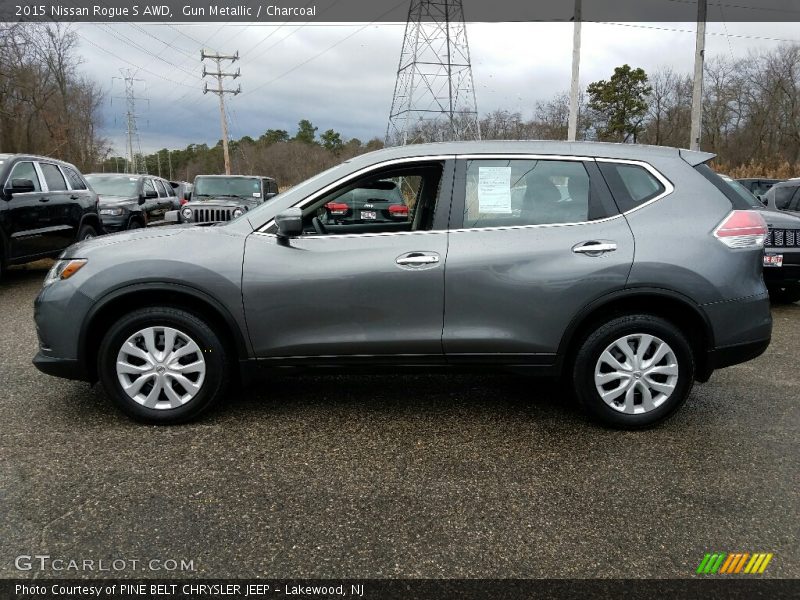 Gun Metallic / Charcoal 2015 Nissan Rogue S AWD