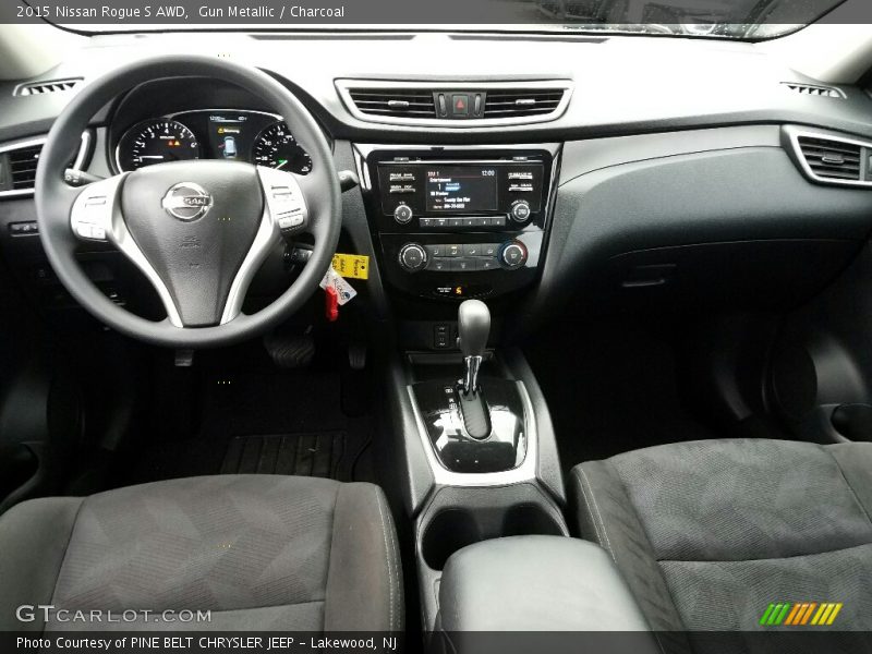 Gun Metallic / Charcoal 2015 Nissan Rogue S AWD