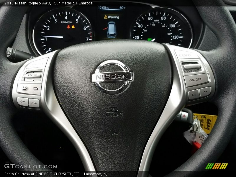 Gun Metallic / Charcoal 2015 Nissan Rogue S AWD