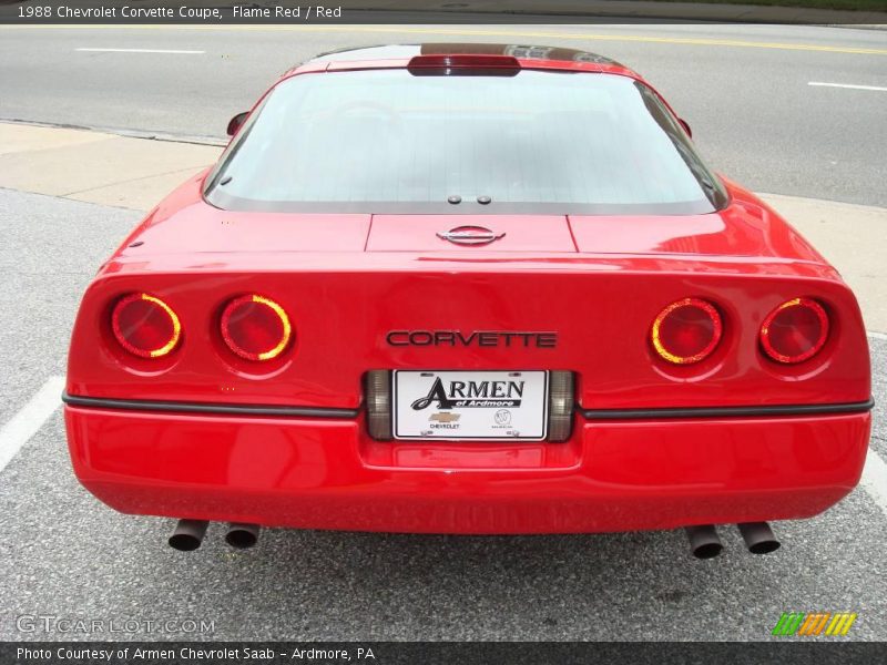 Flame Red / Red 1988 Chevrolet Corvette Coupe