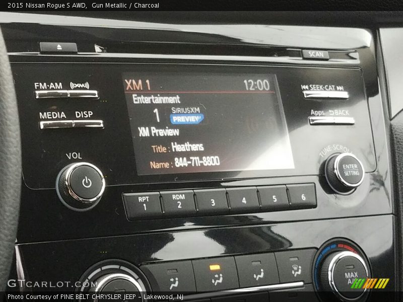 Gun Metallic / Charcoal 2015 Nissan Rogue S AWD