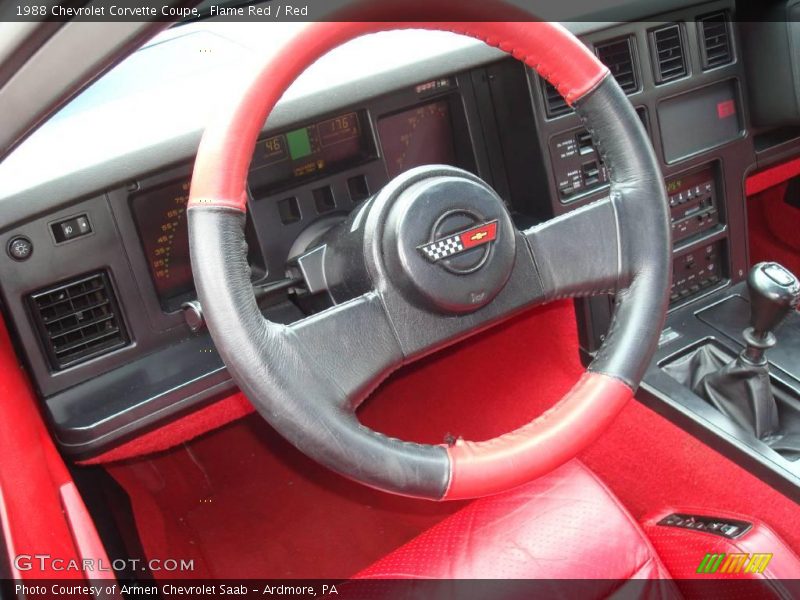Flame Red / Red 1988 Chevrolet Corvette Coupe