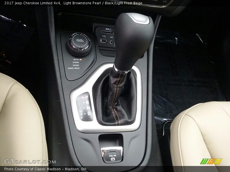 Light Brownstone Pearl / Black/Light Frost Beige 2017 Jeep Cherokee Limited 4x4