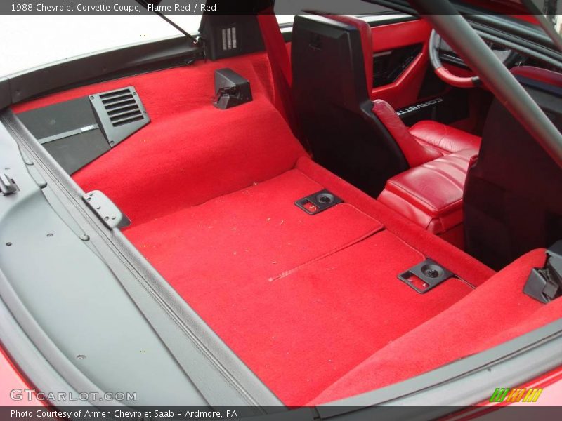 Flame Red / Red 1988 Chevrolet Corvette Coupe