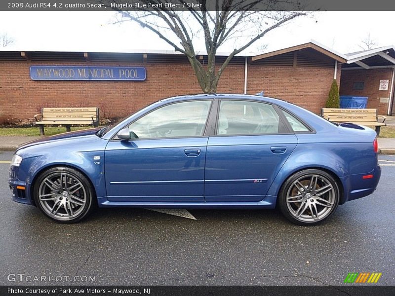 Mugello Blue Pearl Effect / Silver 2008 Audi RS4 4.2 quattro Sedan