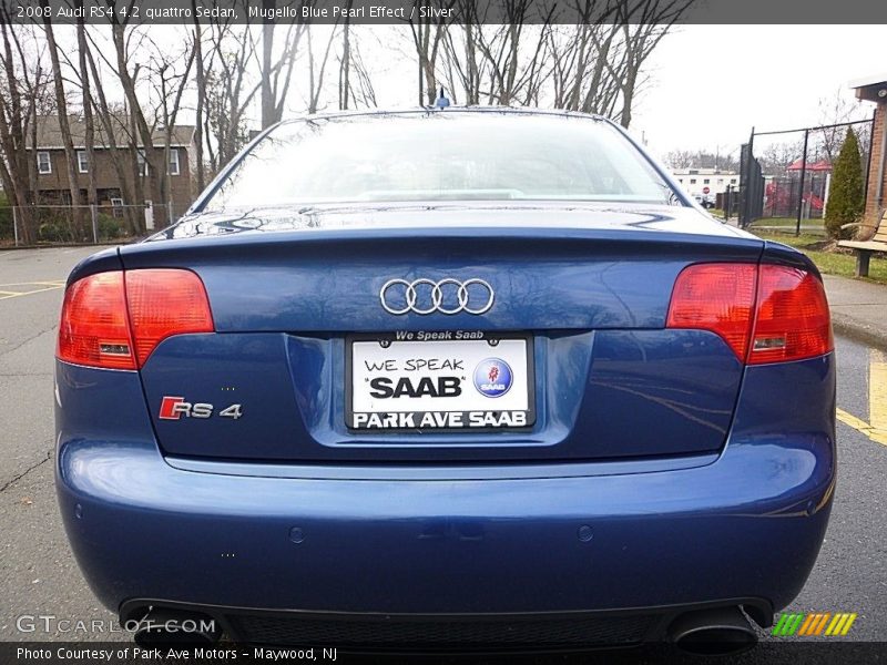 Mugello Blue Pearl Effect / Silver 2008 Audi RS4 4.2 quattro Sedan