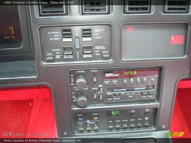 Flame Red / Red 1988 Chevrolet Corvette Coupe