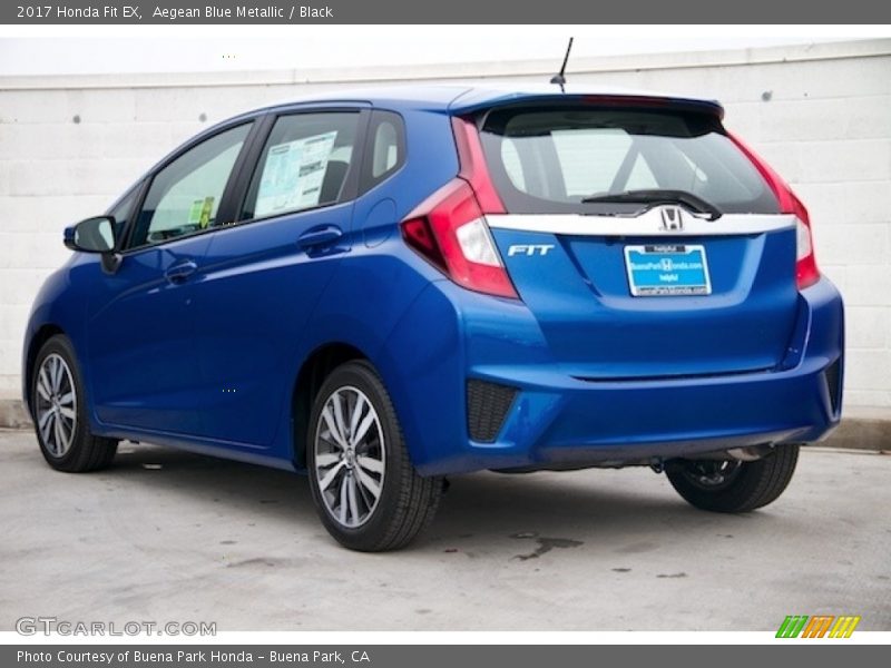 Aegean Blue Metallic / Black 2017 Honda Fit EX