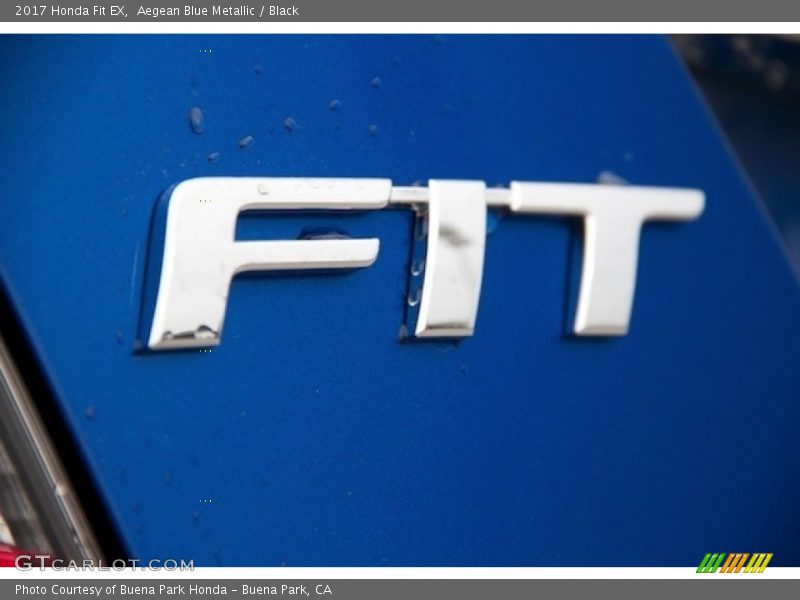 Aegean Blue Metallic / Black 2017 Honda Fit EX