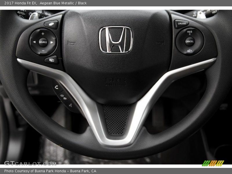 Aegean Blue Metallic / Black 2017 Honda Fit EX