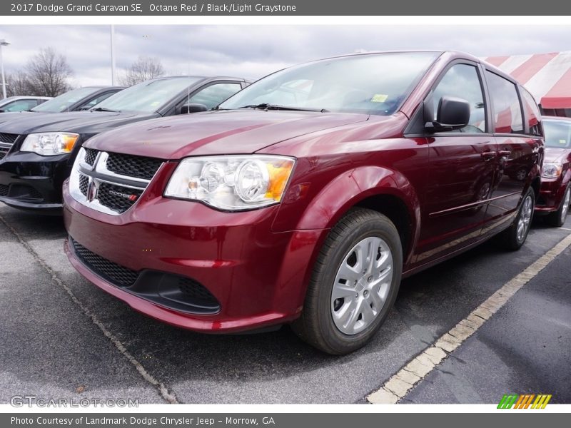 Octane Red / Black/Light Graystone 2017 Dodge Grand Caravan SE