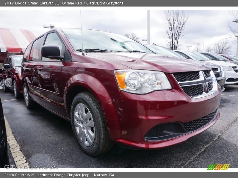 Octane Red / Black/Light Graystone 2017 Dodge Grand Caravan SE