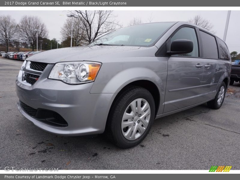 Billet Metallic / Black/Light Graystone 2017 Dodge Grand Caravan SE