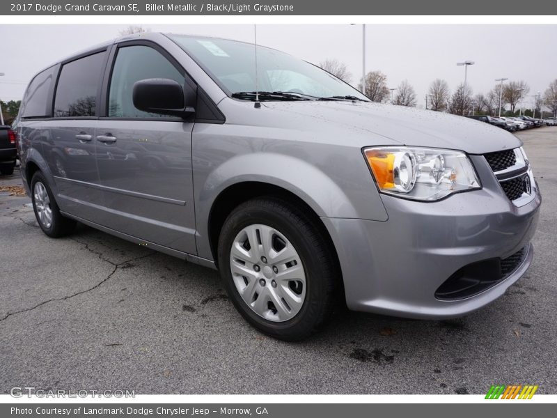 Billet Metallic / Black/Light Graystone 2017 Dodge Grand Caravan SE