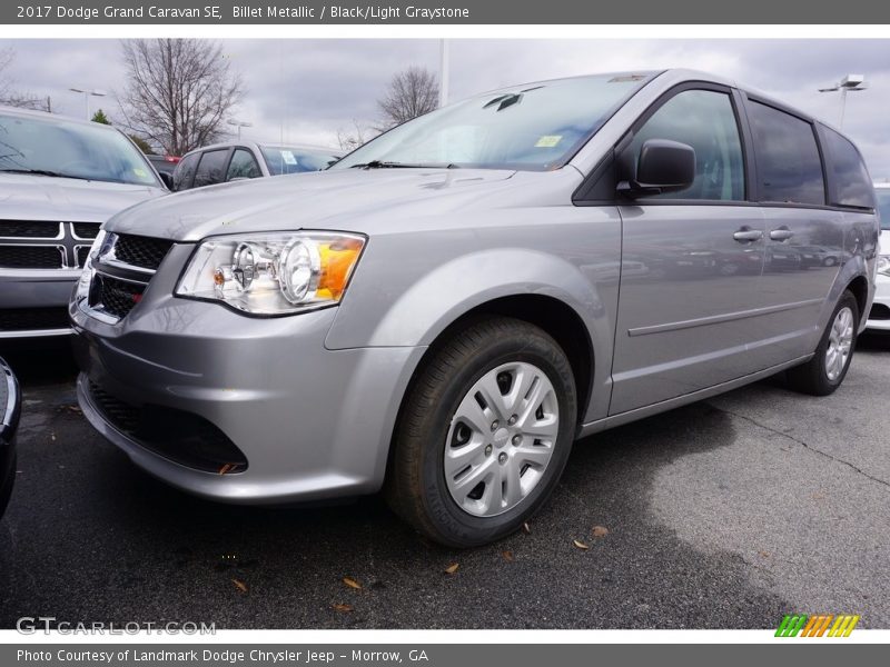 Billet Metallic / Black/Light Graystone 2017 Dodge Grand Caravan SE