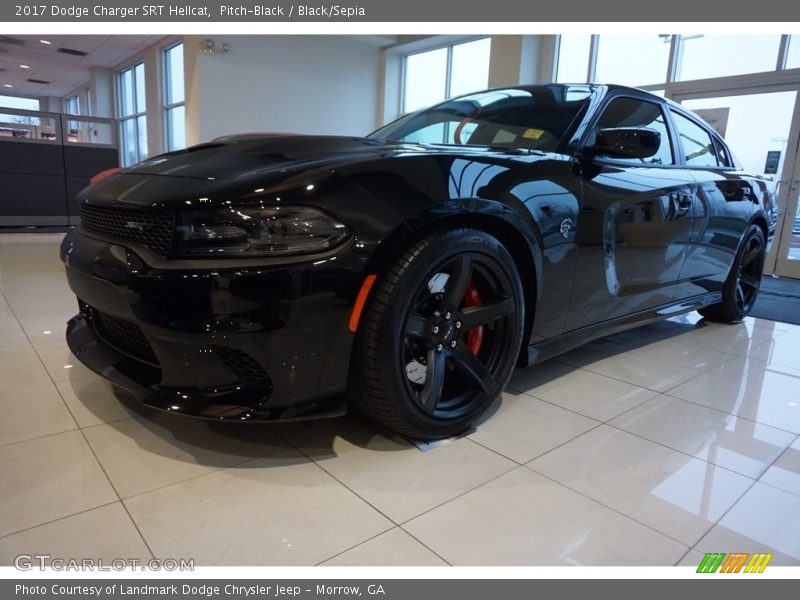 Pitch-Black / Black/Sepia 2017 Dodge Charger SRT Hellcat