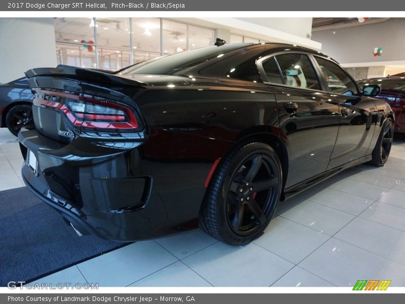 Pitch-Black / Black/Sepia 2017 Dodge Charger SRT Hellcat