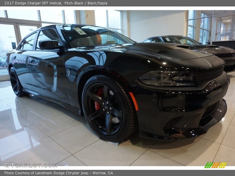 Pitch-Black / Black/Sepia 2017 Dodge Charger SRT Hellcat