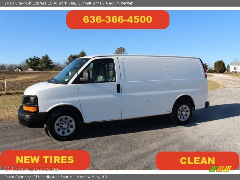 Summit White / Medium Pewter 2010 Chevrolet Express 1500 Work Van