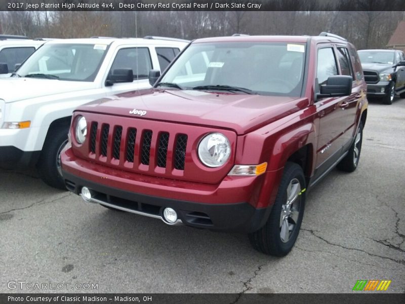 Deep Cherry Red Crystal Pearl / Dark Slate Gray 2017 Jeep Patriot High Altitude 4x4