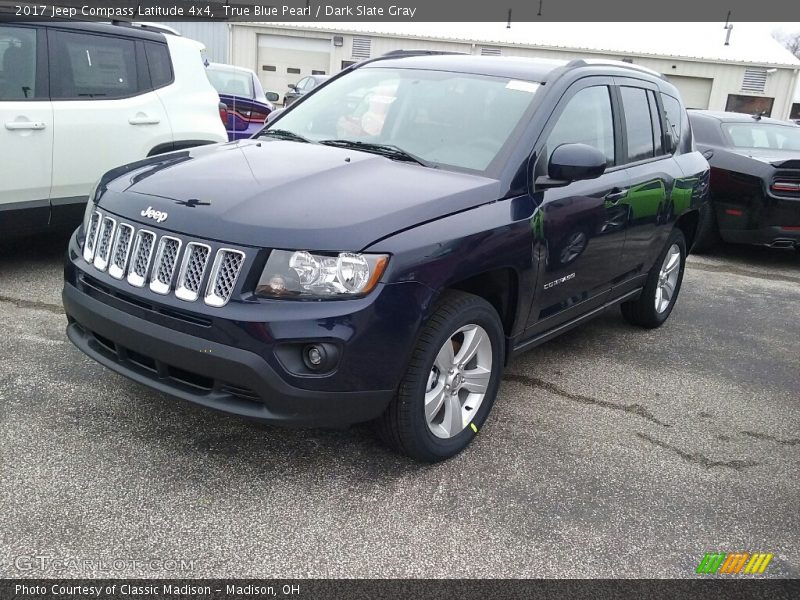 True Blue Pearl / Dark Slate Gray 2017 Jeep Compass Latitude 4x4