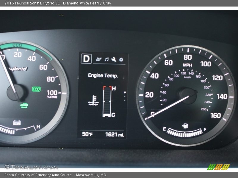 Diamond White Pearl / Gray 2016 Hyundai Sonata Hybrid SE